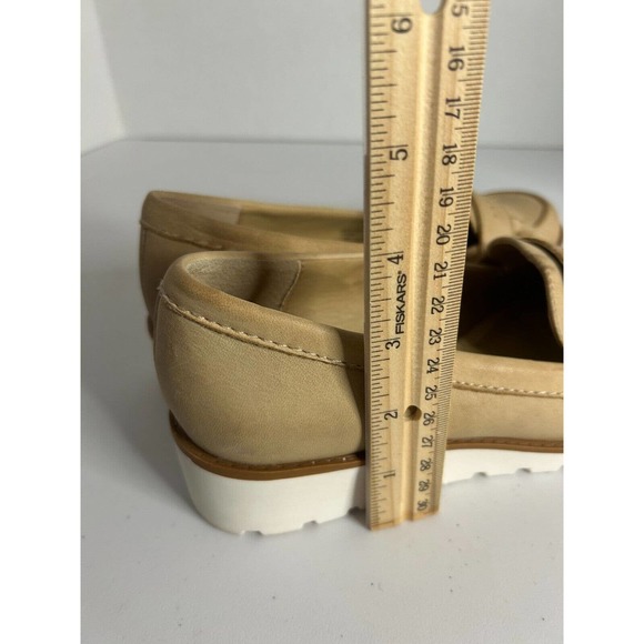 Adrienne Vittadini Tumult Fringe Platform Loafer Women's Leather Wedge SZ 6 - Picture 7 of 10